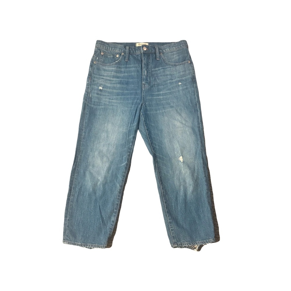 Madewell classic straight jeans cropped 31